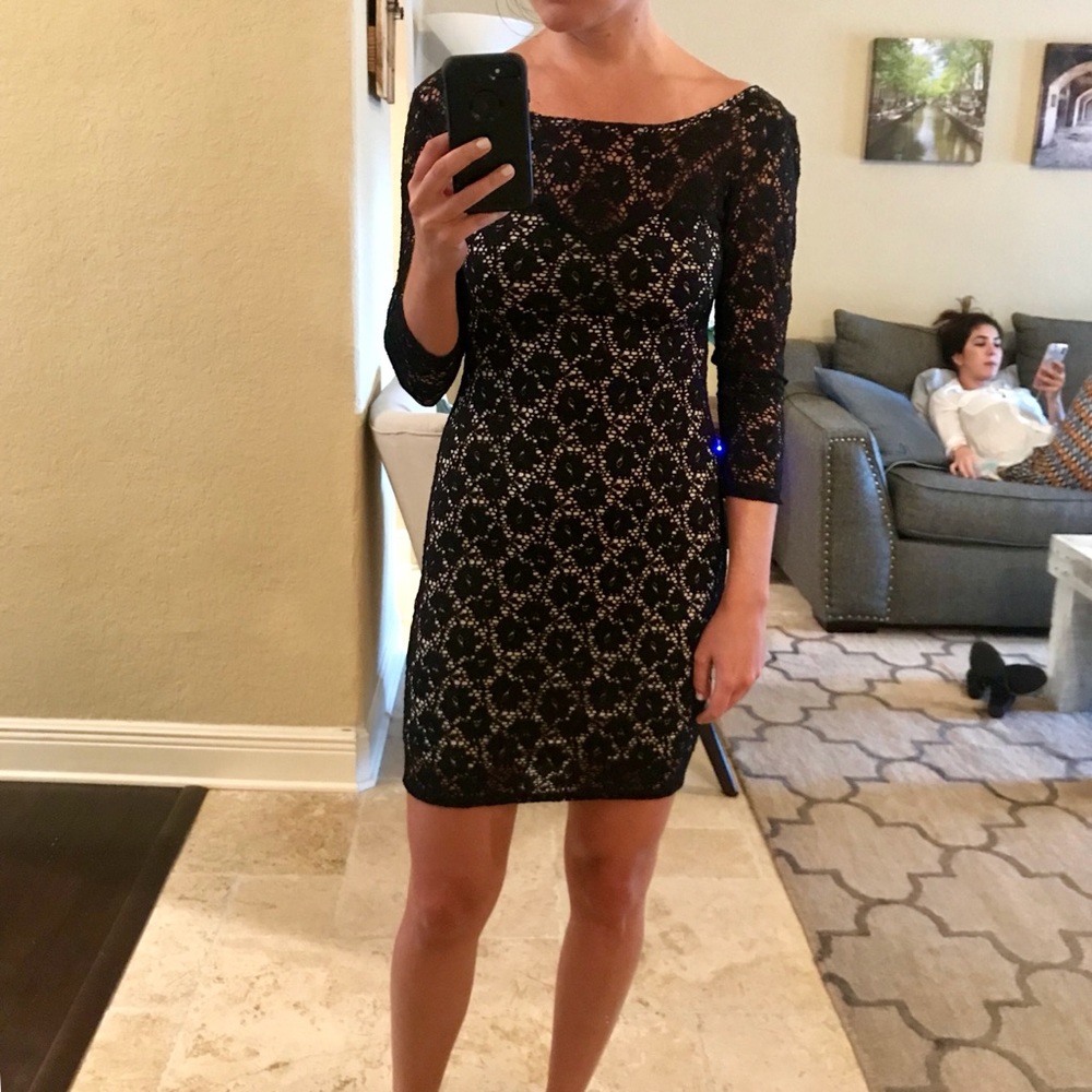 Black mini dress